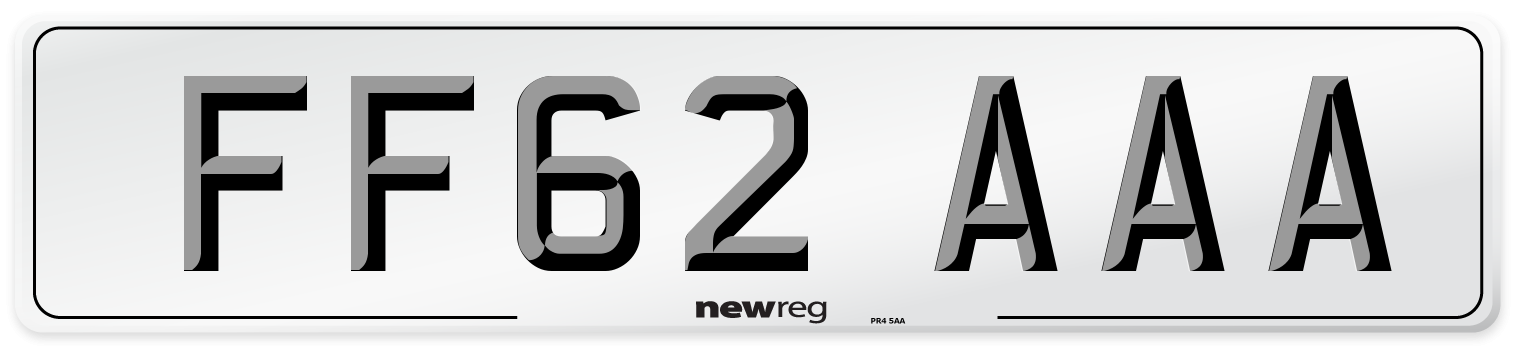 FF62 AAA Number Plate from New Reg